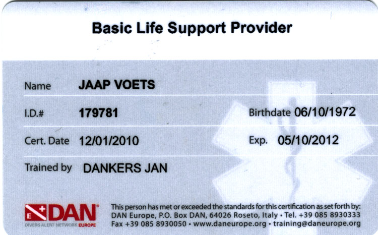 DAN Basic Life Support Provider