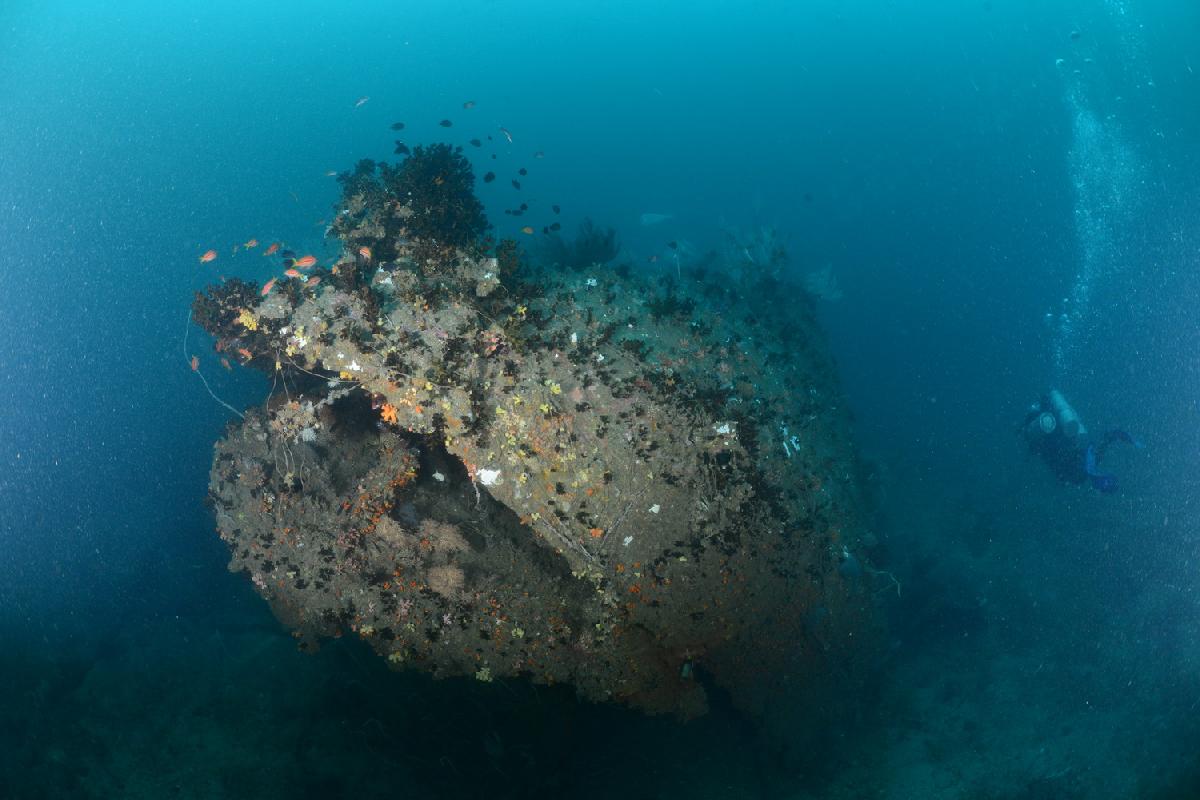 wrak van de HMS Hermes