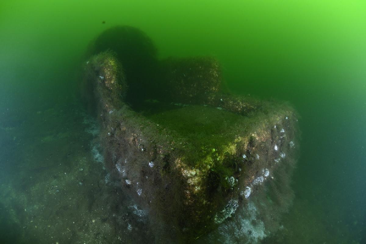 einde van de waterglijbaan in oostvoorne