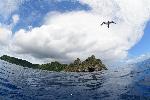 cocos island vanuit de zee