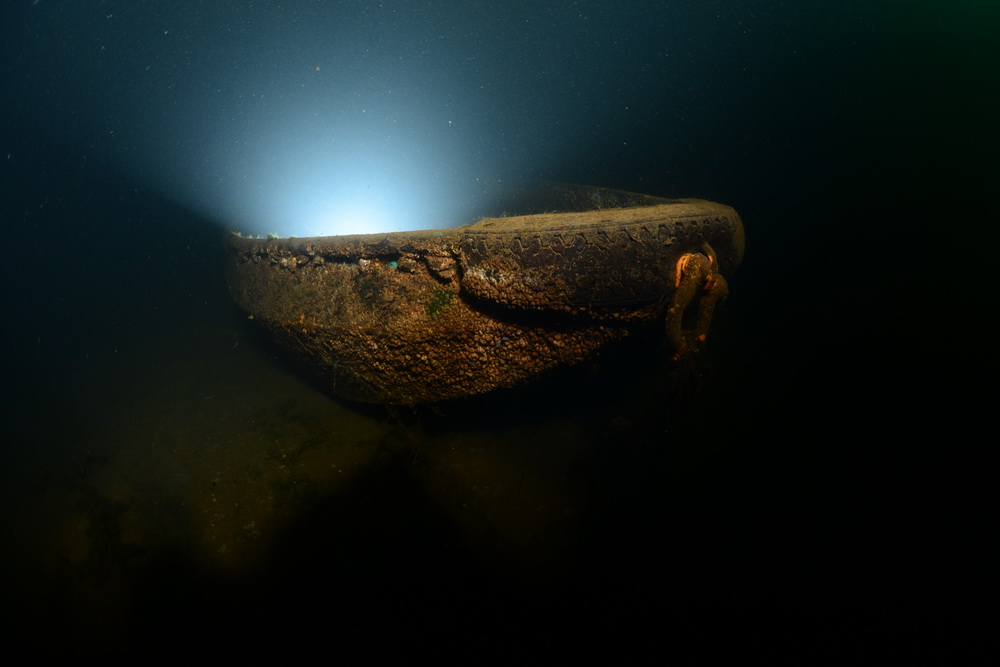 roeibootje met licht