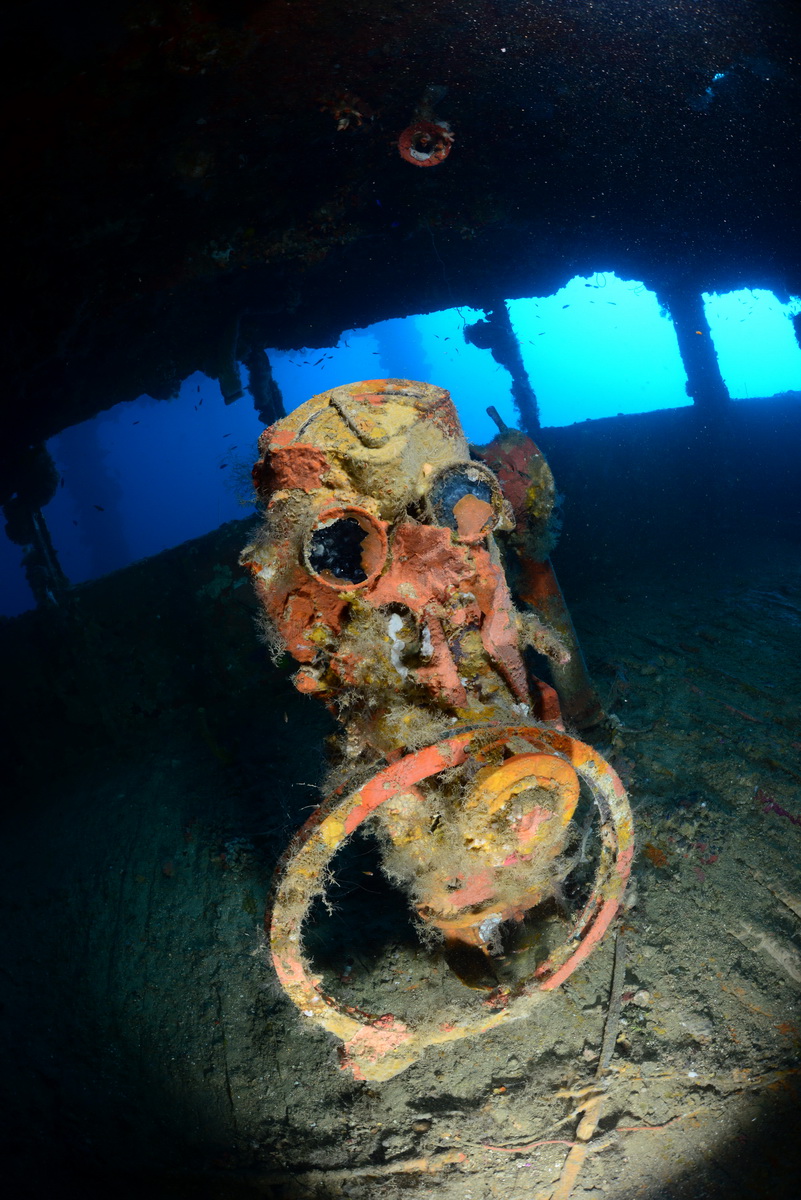 Stuurconsole in de NIppo Maru