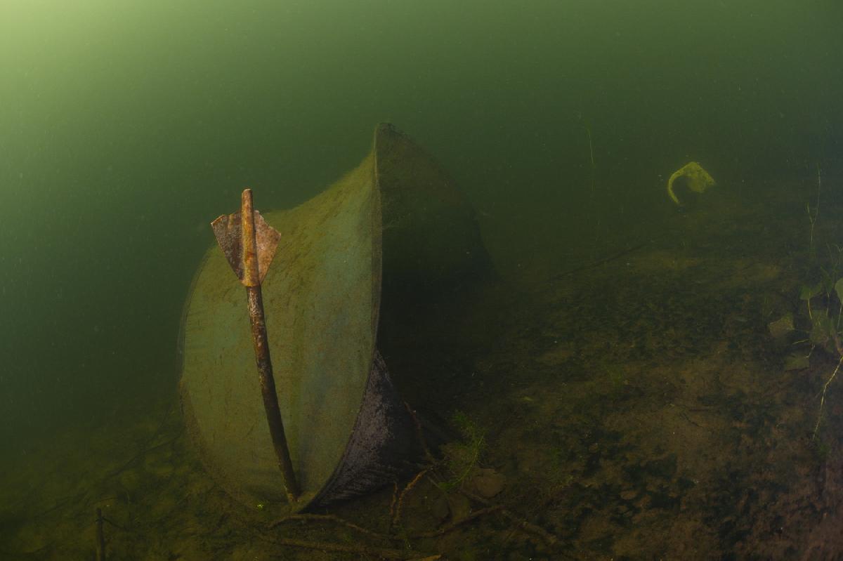 tentje onder water