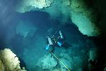 Duiker in de chac mool cenote