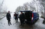 Omkleden in de sneeuw bij Hemmoor